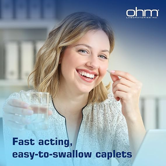 Ohm Loperamide 2mg Caplets – 24 Count – Anti-Diarrhea Medicine for Fast, Effective Stomach Relief