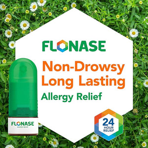 Flonase Allergy Relief Nasal Spray 24 Hour Non-Drowsy Allergy Medicine 72 Sprays