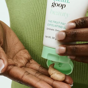 good.clean.goop The Fruit Facial Exfoliating Scrub – AHA Glycolic Acid, Grape Seed & Chia Seed Oil, Gentle Clean Beauty Exfoliator, 2 fl oz