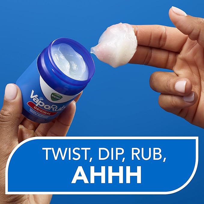 Vicks VapoRub Original – 1.76 oz – Medicated Chest Rub Ointment for Cough, Cold, and Muscle Aches