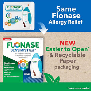Flonase Sensimist Allergy Relief Nasal Spray 120 Sprays Non-Drowsy 24-Hour Relief Pack of 2