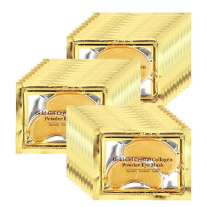 Adofect 24K Gold Under Eye Patches – Collagen Gel Pads for Puffy Eyes, 30 Pairs