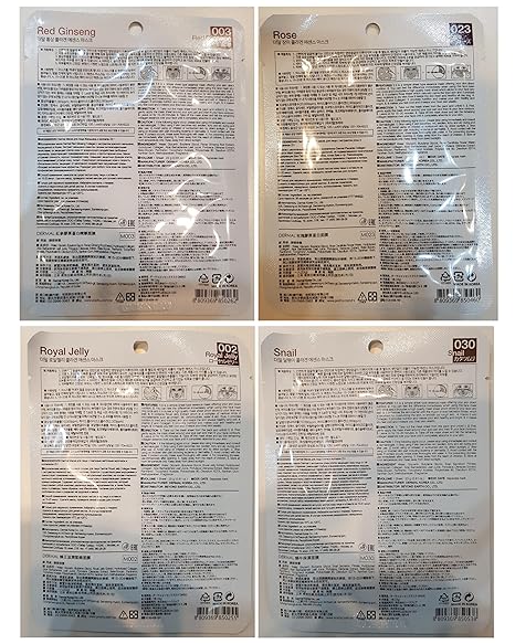 DERMAL Korean Collagen Face Mask – 24-Pack Hydrating & Soothing Sheet Masks with Panthenol – Hypoallergenic, Calming, Moisturizing K-Beauty Variety Set