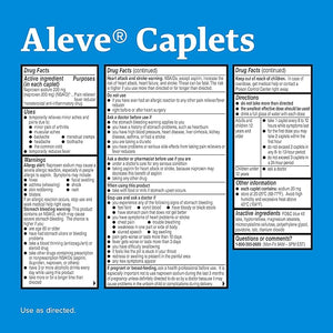 Aleve Pain Reliever and Fever Reducer Caplets – Naproxen Sodium 220 mg (NSAID), Long-Lasting Relief, 270 Count