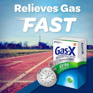 Gas-X Extra Strength Gas Relief Softgels with Simethicone 125 mg – Fast Relief for Gas, Bloating & Discomfort