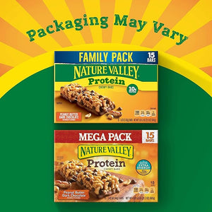 Nature Valley Protein Chewy Snack Bars – Peanut Butter Dark Chocolate, 15 Bars