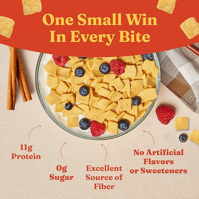 Catalina Crunch Protein Cereal – Cinnamon Toast, Sugar-Free, Gluten-Free, Keto Friendly, 9 oz Bag