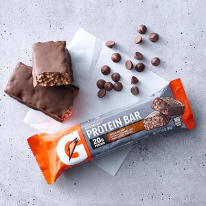 Gatorade Whey Protein Recover Bars – Chocolate Chip, Pack of 12, 2.8 oz Each