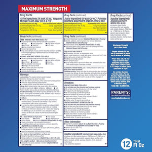 Mucinex Maximum Strength Fast-Max Cold & Flu + Nightshift – 2 Pack (6 fl oz Bottles)
