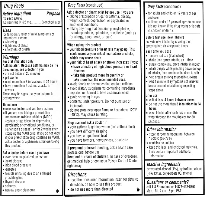 Primatene Mist – Gentle Relief for Intermittent Asthma Symptoms