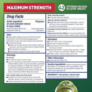 Mucinex DM Maximum Strength 12-Hour Cough Suppressant & Expectorant Tablets